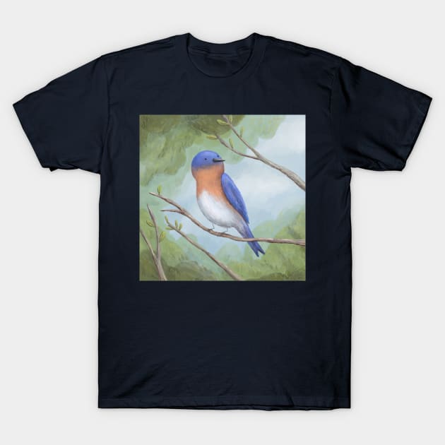 Bluebird on Branch T-Shirt by Sophie Corrigan